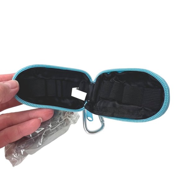 NEW DOTERRA Essential Oil Zippered Keychain Pouch Case Light Blue Aromatouch - Picture 5 of 5